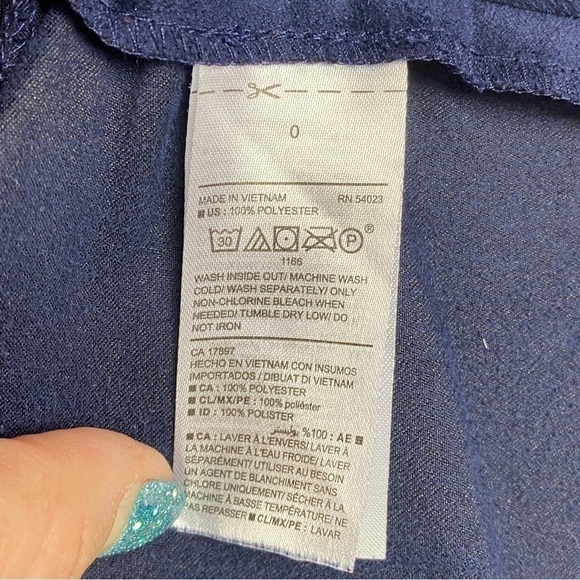 Old Navy Faux Suede Snap Front Soft Mini Skirt Women's 0 Navy Blue - Picture 5 of 5